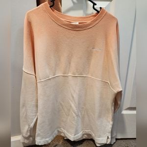 PINK Victoria's Secret Orange Ombre Long Sleeved Tee with Logo on Back Medium